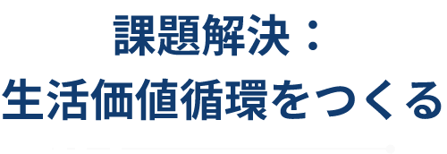 課題解決：生活価値循環をつくる